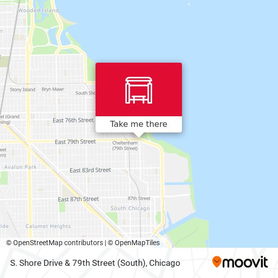 S. Shore Drive & 79th Street (South) map