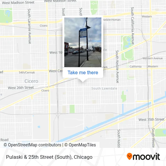 Pulaski & 25th Street (South) map