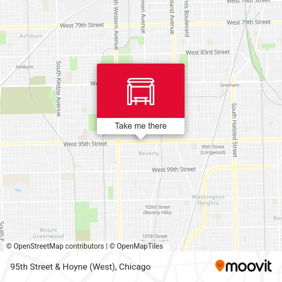 95th Street & Hoyne (West) map