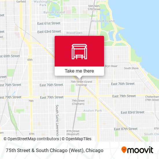 75th Street & South Chicago (West) map