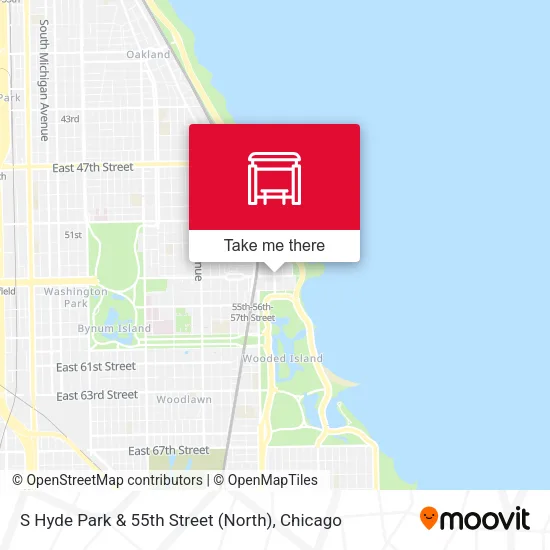 S Hyde Park & 55th Street (North) map