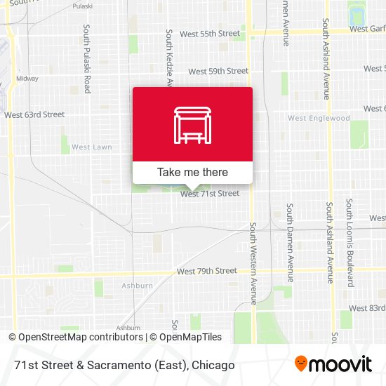 71st Street & Sacramento (East) map