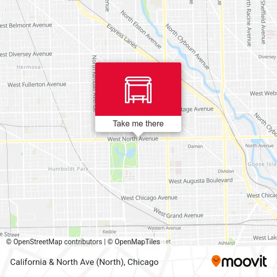 California & North Ave map