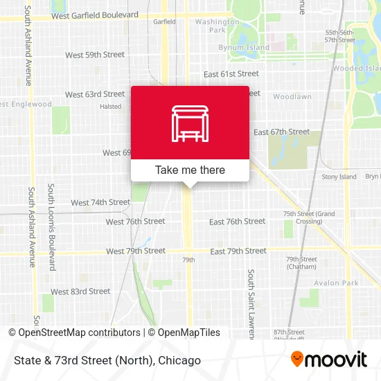 State & 73rd Street (North) map