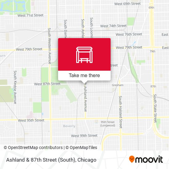 Ashland & 87th Street (South) map