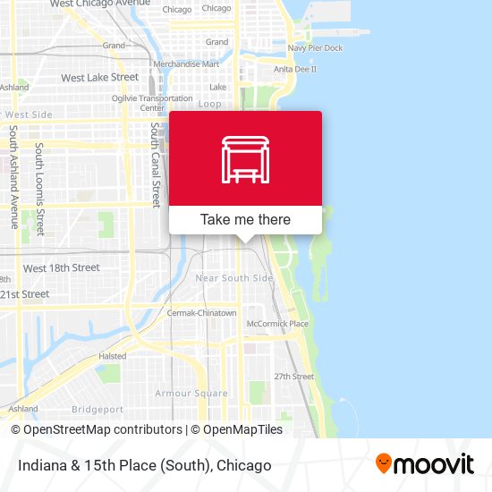 Indiana & 15th Place (South) map