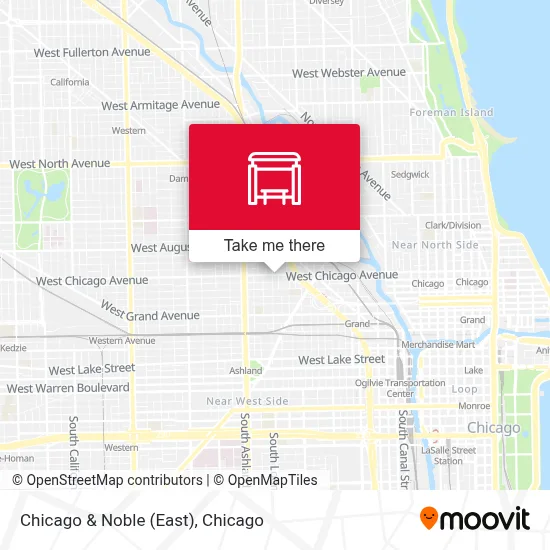 Chicago & Noble (East) map
