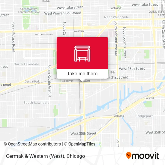 Cermak & Western map