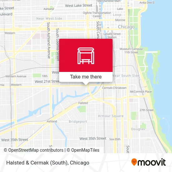 Halsted & Cermak (South) map
