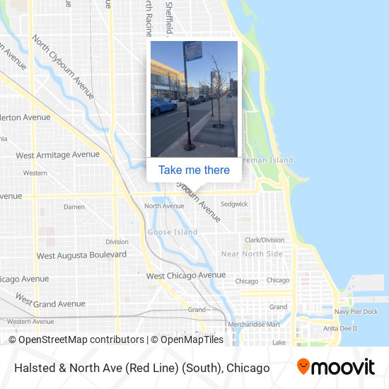 Mapa de Halsted & North Ave (Red Line) (South)