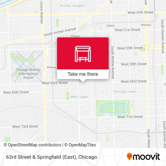 63rd Street & Springfield (East) map