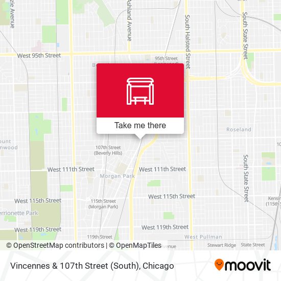 Vincennes & 107th Street (South) map