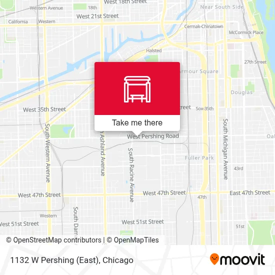 1132 W Pershing (East) map