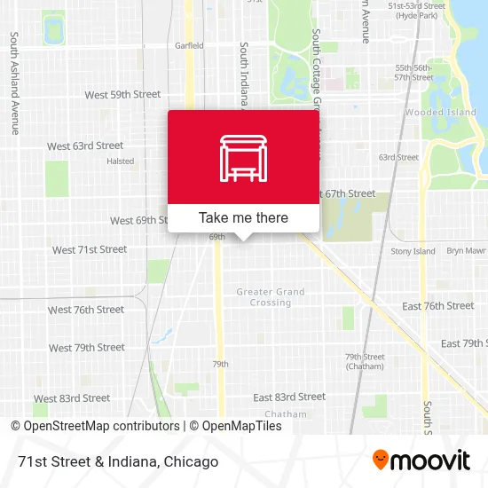 71st Street & Indiana map