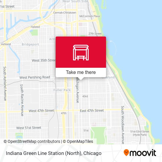Mapa de Indiana Green Line Station (North)