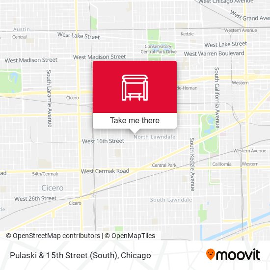 Pulaski & 15th Street (South) map