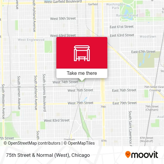 75th Street & Normal (West) map