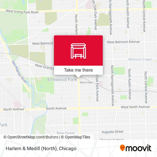 Mapa de Harlem & Medill (North)