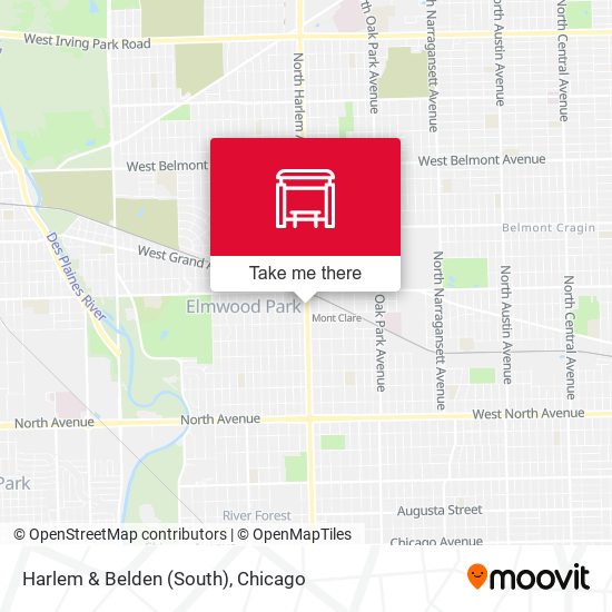 Harlem & Belden (South) map