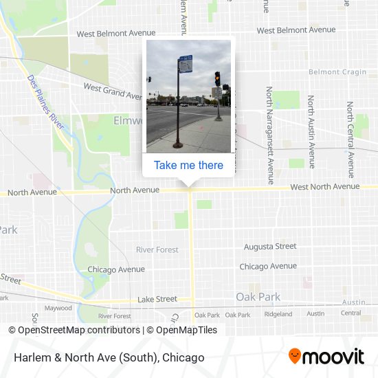 Harlem & North Ave (South) map