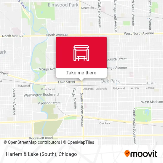 Harlem & Lake (South) map