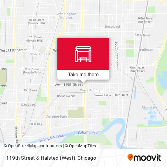 119th Street & Halsted (West) map