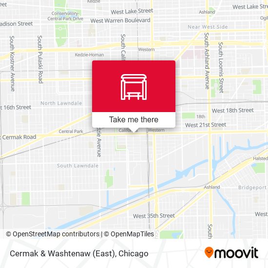 Cermak & Washtenaw (East) map