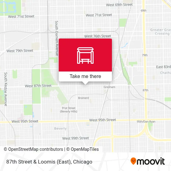 87th Street & Loomis (East) map
