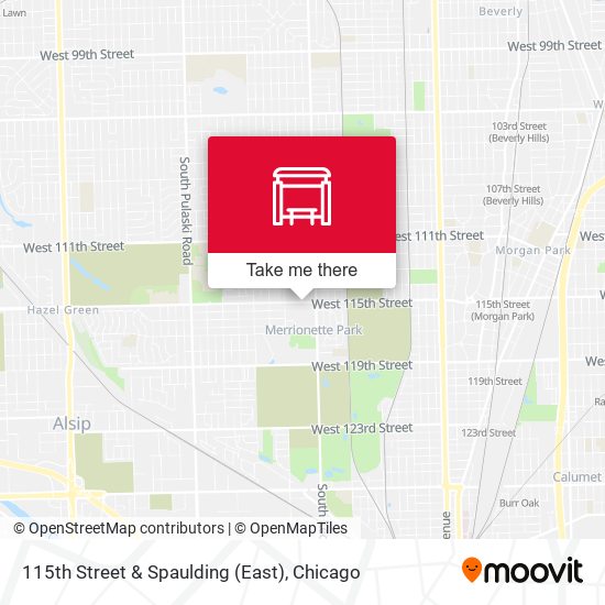 115th Street & Spaulding (East) map