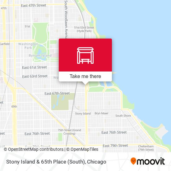 Stony Island & 65th Place (South) map