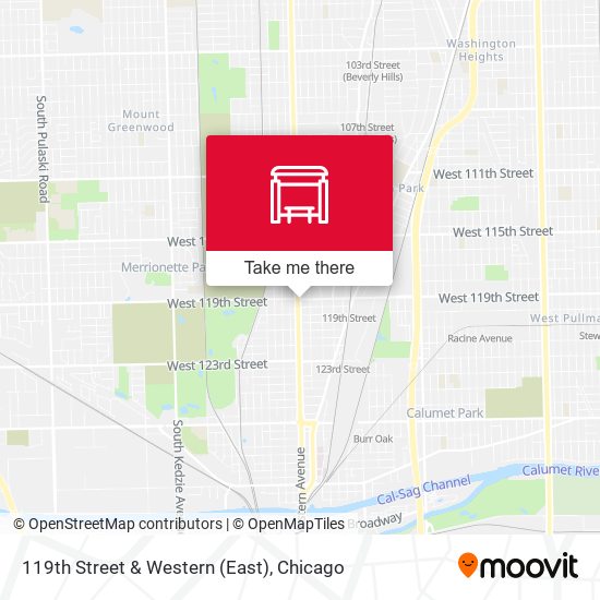 119th Street & Western (East) map