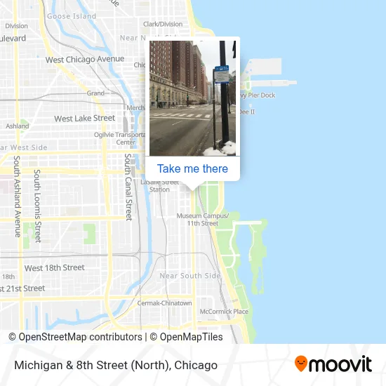 Michigan & 8th Street (North) map