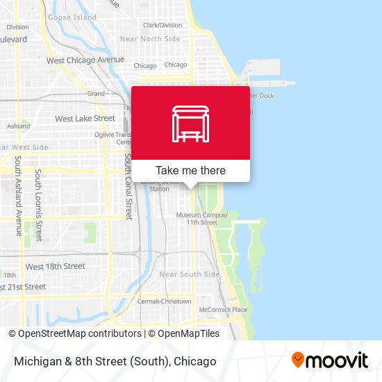 Michigan & 8th Street (South) map