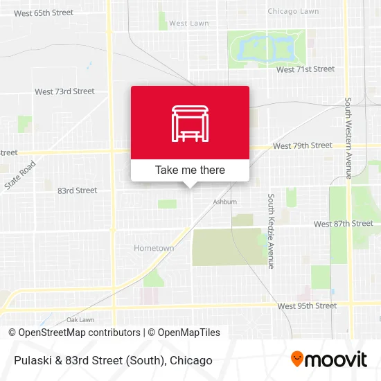Pulaski & 83rd Street (South) map