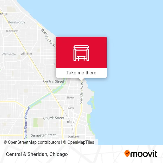 Central & Sheridan map