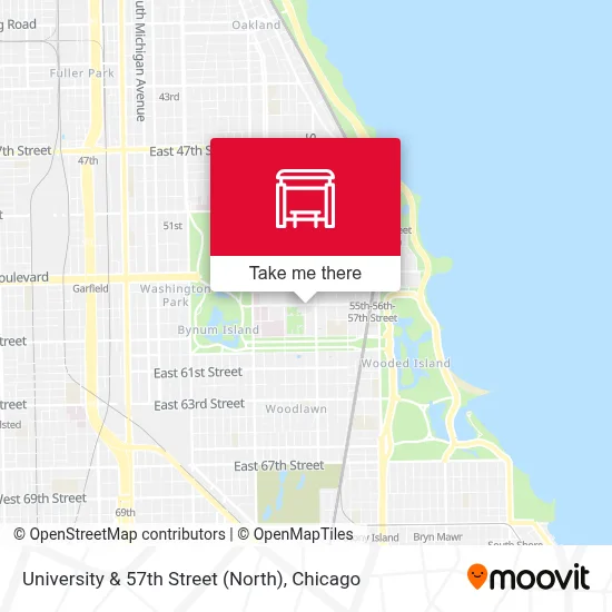 University & 57th Street (North) map