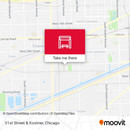 31st Street & Kostner map