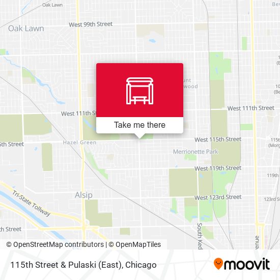 Mapa de 115th Street & Pulaski (East)
