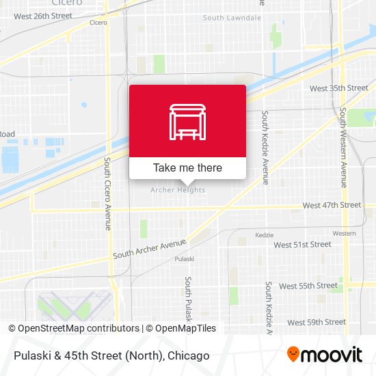 Mapa de Pulaski & 45th Street (North)