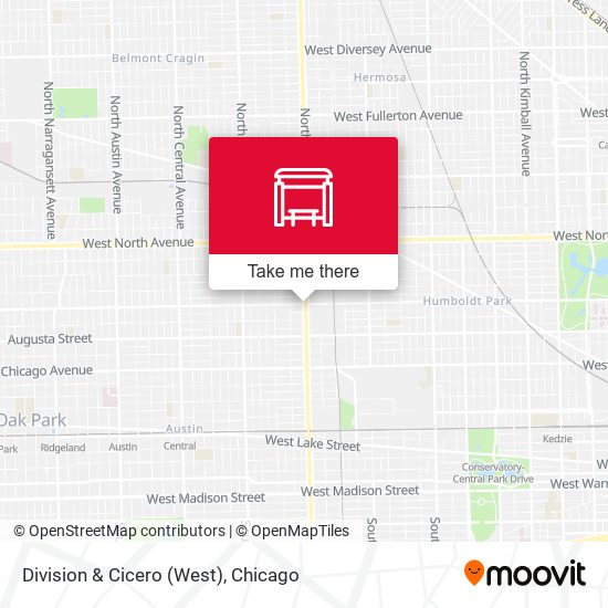 Division & Cicero (West) map