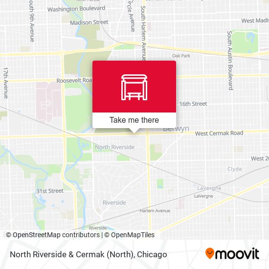 North Riverside & Cermak map