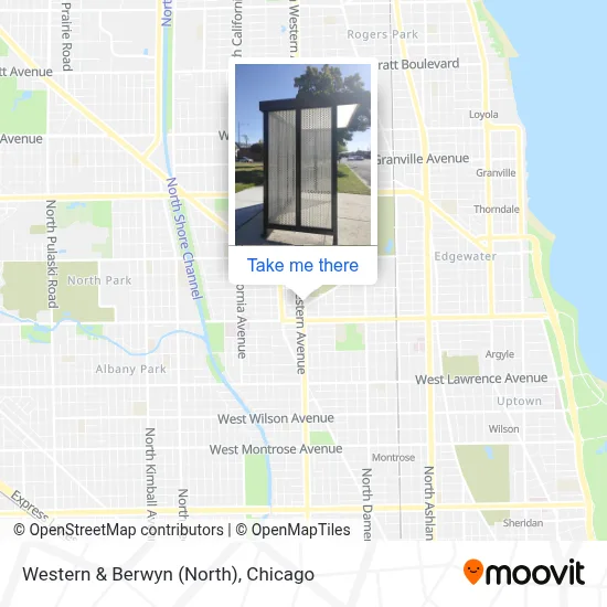 Western & Berwyn (North) map