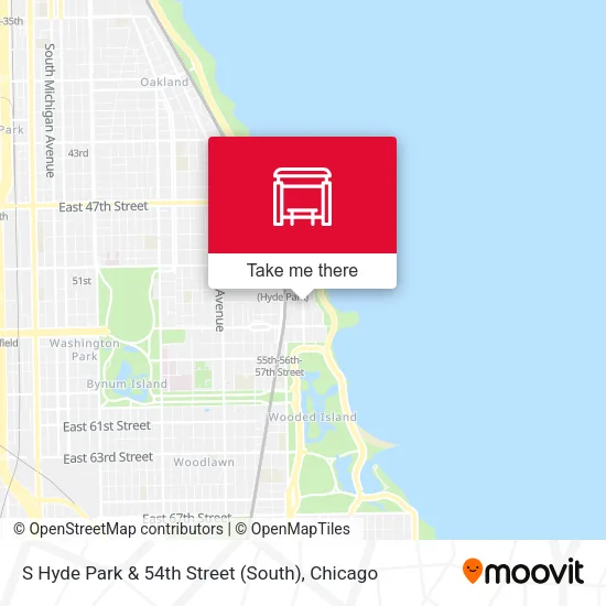 S Hyde Park & 54th Street (South) map