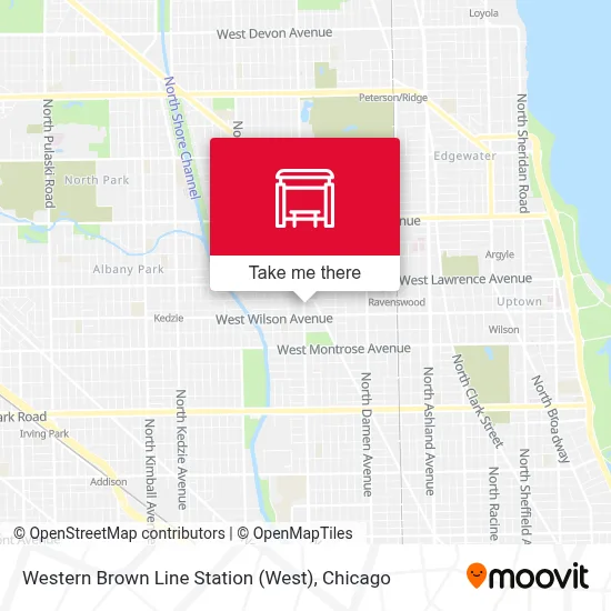 Western Brown Line Station map