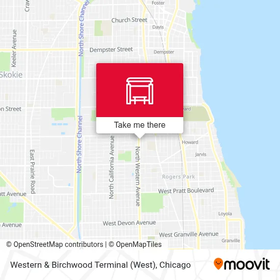 Western & Birchwood Terminal map