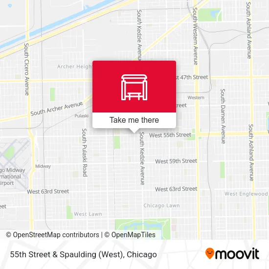 Mapa de 55th Street & Spaulding (West)