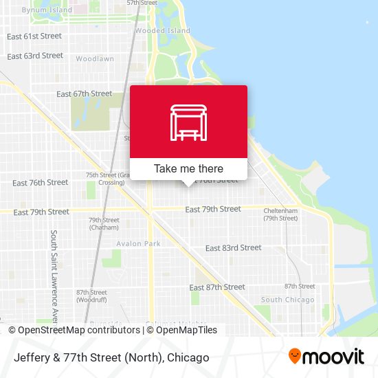 Jeffery & 77th Street (North) map