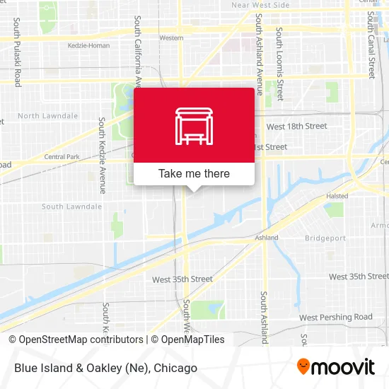 Blue Island & Oakley (Ne) map