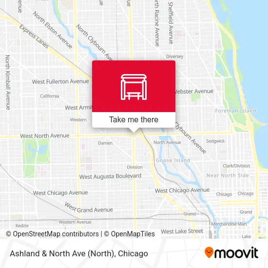 Ashland & North Ave map
