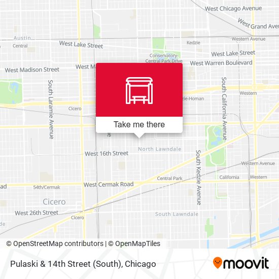 Mapa de Pulaski & 14th Street (South)